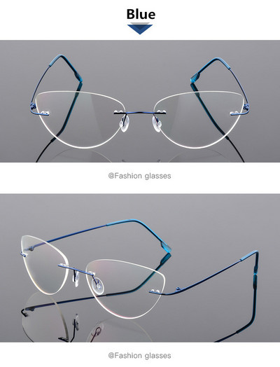 Cadru de ochelari pentru miopie, pliabil, ultra-ușor, cu memorie, din aliaj de titan, fără rame, pentru bărbați și femei, cadru de ochelari optici