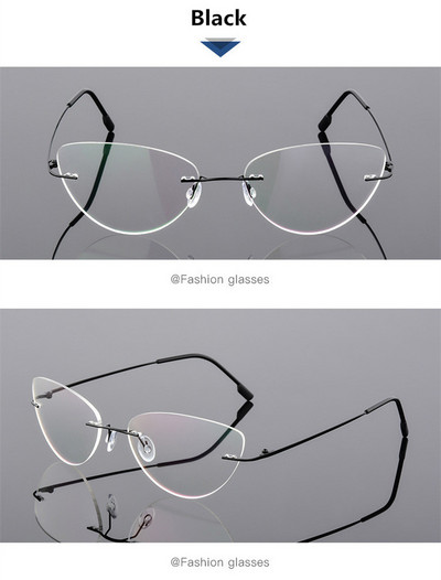 Cadru de ochelari pentru miopie, pliabil, ultra-ușor, cu memorie, din aliaj de titan, fără rame, pentru bărbați și femei, cadru de ochelari optici