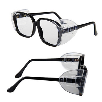 6 ζεύγη προστατευτικών γυαλιών ματιών Πλαϊνές ασπίδες Clear Flexible Slip On Glasses Shield F3MD