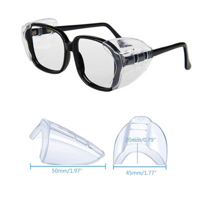 6 pár biztonsági szemüveg oldalsó védőszemüveg átlátszó, rugalmas csúszószemüvegvédő F3MD