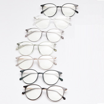 Peekaboo κορεατικού στυλ μεγάλος σκελετός γυαλιών για άνδρες μαύρο καφέ TR90 οπτικά γυαλιά γυναικεία μισά μεταλλικά διάφανα αξεσουάρ