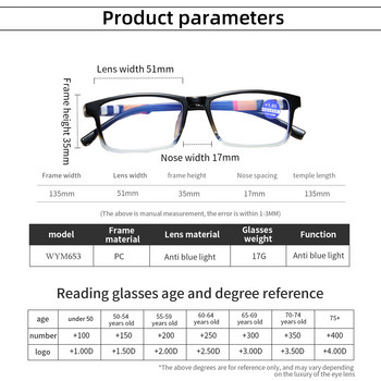 Zilead Fashion Γυναικείες Ανδρικά γυαλιά ανάγνωσης Anti Blue Light Πλαίσιο εκτύπωσης Presbyopic οπτικά γυαλιά Γυαλιά ανάγνωσης υπολογιστή