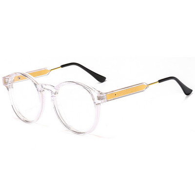 OEC CPO prozirne okrugle optičke naočale Ženske Muškarci Modni okviri za naočale s prozirnim lećama Ženski klasični crno-narančasti okviri za naočale