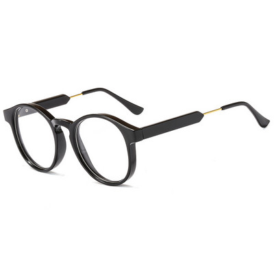 OEC CPO prozirne okrugle optičke naočale Ženske Muškarci Modni okviri za naočale s prozirnim lećama Ženski klasični crno-narančasti okviri za naočale