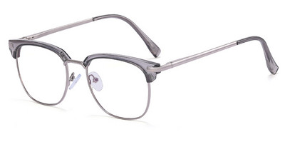 Swanwick vīriešu pretzilo gaismu bloķējošās brilles sievietēm pusmetāla kvadrātveida brilles rāmis optiskais TR90 caurspīdīgs objektīvs Eiropas stila zelts