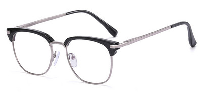 Swanwick vīriešu pretzilo gaismu bloķējošās brilles sievietēm pusmetāla kvadrātveida brilles rāmis optiskais TR90 caurspīdīgs objektīvs Eiropas stila zelts