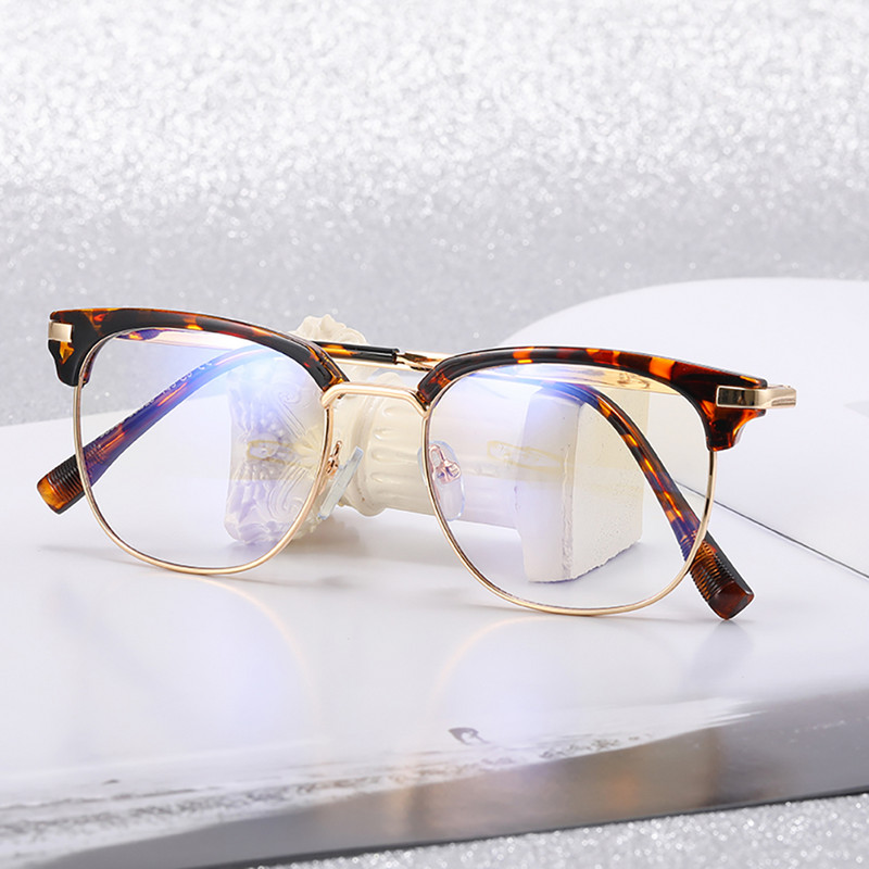 Swanwick meeste sinise valgust blokeerivad prillid naistele poolmetallist kandilised prillid raam optiline TR90 läbipaistev lääts Euroopa stiilis kuld