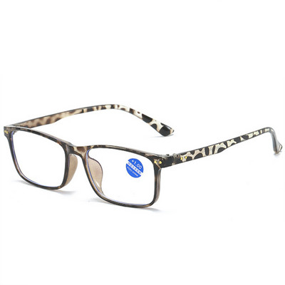 Kvadratiniai hiperopijos skaitymo akiniai Moteriški Vyriški akiniai prieš mėlyną šviesą Kompiuteriniai ikižiūriniai akiniai su Dioptrija Plus +1,0 1,5 2,0 2,5 3,0