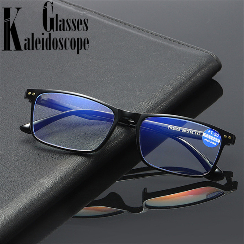 Kvadratiniai hiperopijos skaitymo akiniai Moteriški Vyriški akiniai prieš mėlyną šviesą Kompiuteriniai ikižiūriniai akiniai su Dioptrija Plus +1,0 1,5 2,0 2,5 3,0