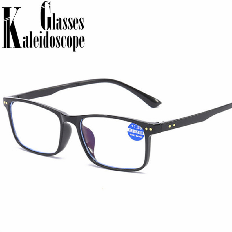 Kvadratiniai hiperopijos skaitymo akiniai Moteriški Vyriški akiniai prieš mėlyną šviesą Kompiuteriniai ikižiūriniai akiniai su Dioptrija Plus +1,0 1,5 2,0 2,5 3,0