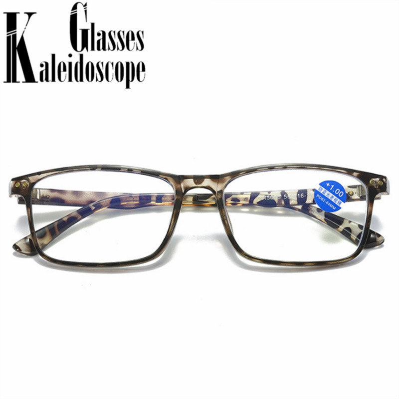 Kvadratiniai hiperopijos skaitymo akiniai Moteriški Vyriški akiniai prieš mėlyną šviesą Kompiuteriniai ikižiūriniai akiniai su Dioptrija Plus +1,0 1,5 2,0 2,5 3,0