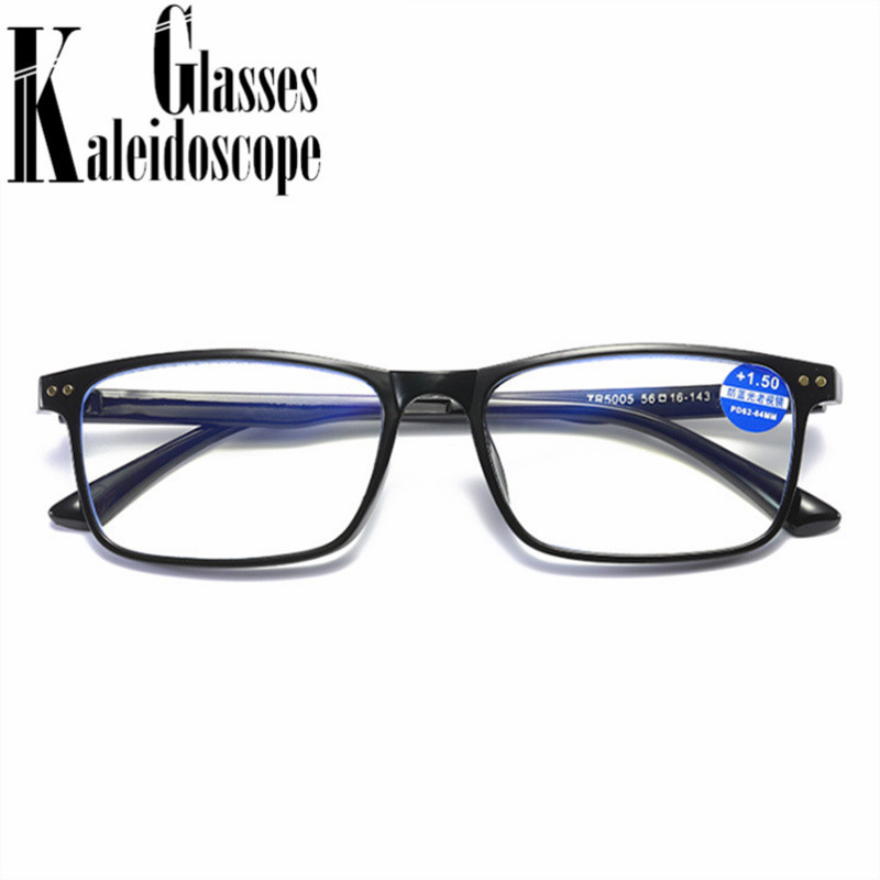 Kvadratiniai hiperopijos skaitymo akiniai Moteriški Vyriški akiniai prieš mėlyną šviesą Kompiuteriniai ikižiūriniai akiniai su Dioptrija Plus +1,0 1,5 2,0 2,5 3,0