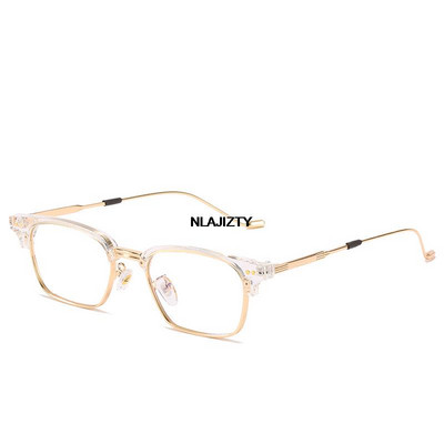 Novi retro mali pravokutni okvir za naočale Modni retro metalni okvir Anti-plave naočale za muškarce Žene Male kvadratne sunčane naočale Muške