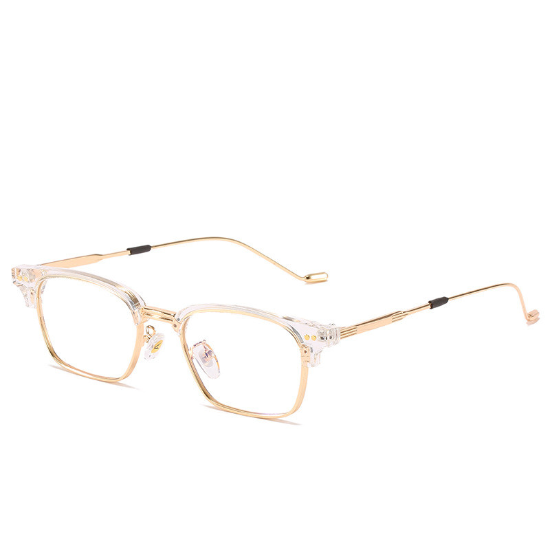 Novi retro mali pravokutni okvir za naočale Modni retro metalni okvir Anti-plave naočale za muškarce Žene Male kvadratne sunčane naočale Muške