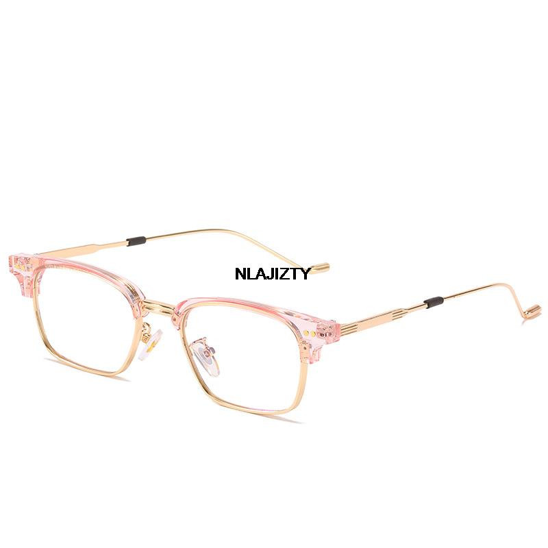 Novi retro mali pravokutni okvir za naočale Modni retro metalni okvir Anti-plave naočale za muškarce Žene Male kvadratne sunčane naočale Muške