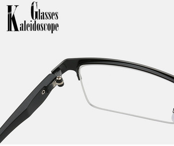 Очила за четене, блокиращи синя светлина Мъжки бизнес очила за пресбиопия с половин рамка Дамски висококачествени с диоптри плюс 1,5 2 2,5