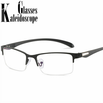 Очила за четене, блокиращи синя светлина Мъжки бизнес очила за пресбиопия с половин рамка Дамски висококачествени с диоптри плюс 1,5 2 2,5