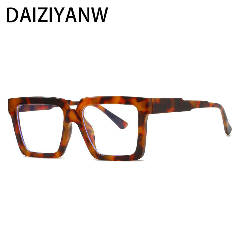 Četvrtasti modni veliki okvir Ženske leopard naočale Okvir Retro Jednostavne muške naočale za računalo protiv plave svjetlosti