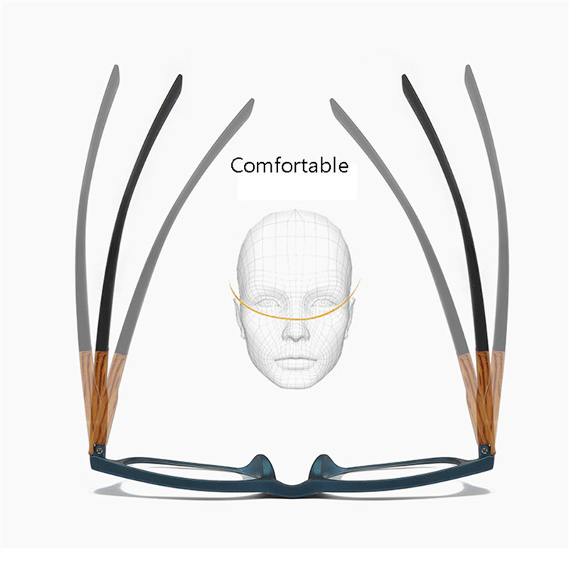 Mados skaitymo akiniai Vyrai Moteriški Medžio grūdeliai viso rėmo akiniai Presbyopical Kompiuterio akiniai Didinamieji akiniai +150+200+250