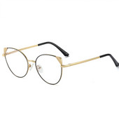 Seksi mačje oko protiv plave svjetlosti, metalni okviri za optičke naočale, muškarci, žene, modne računalne naočale 50977