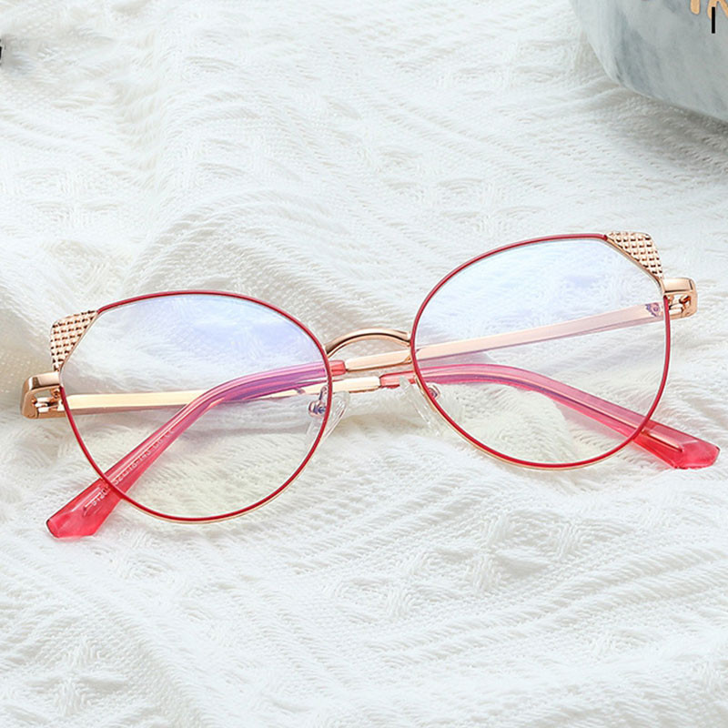 Seksi mačje oko protiv plave svjetlosti, metalni okviri za optičke naočale, muškarci, žene, modne računalne naočale 50977