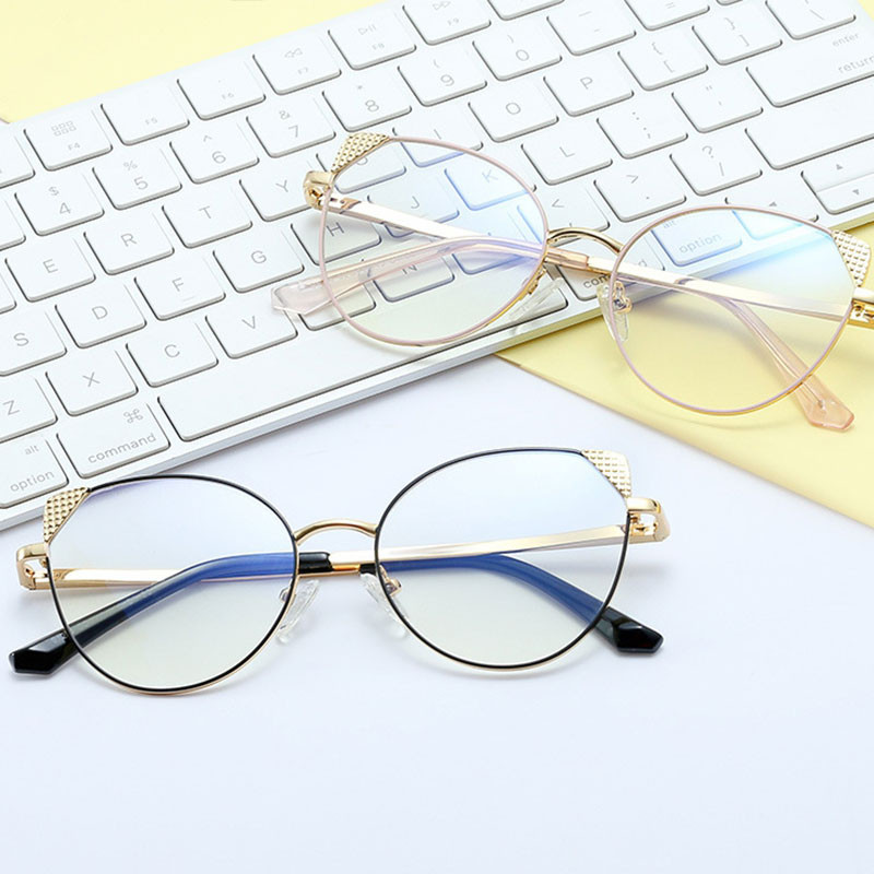 Seksi mačje oko protiv plave svjetlosti, metalni okviri za optičke naočale, muškarci, žene, modne računalne naočale 50977
