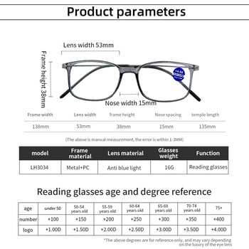 Ultralight Anti Blue Light Γυναικεία Ανδρικά Γυαλιά Ανάγνωσης Λεπτού Σκελετού Μόδα Πρεσβυωπικά γυαλιά +1,0 +1,5 +2,0 +2,5 +3,0 +3,5 +4,0