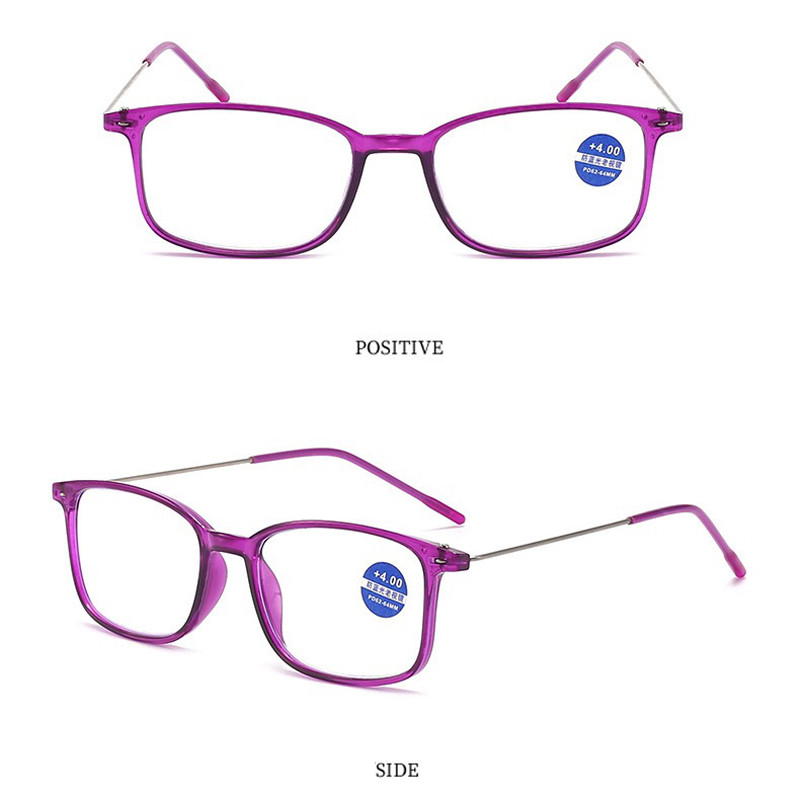 Ултралеки очила за четене против синя светлина Жени Мъже Модни очила с пресбиопия +1,0 +1,5 +2,0 +2,5 +3,0 +3,5 +4,0