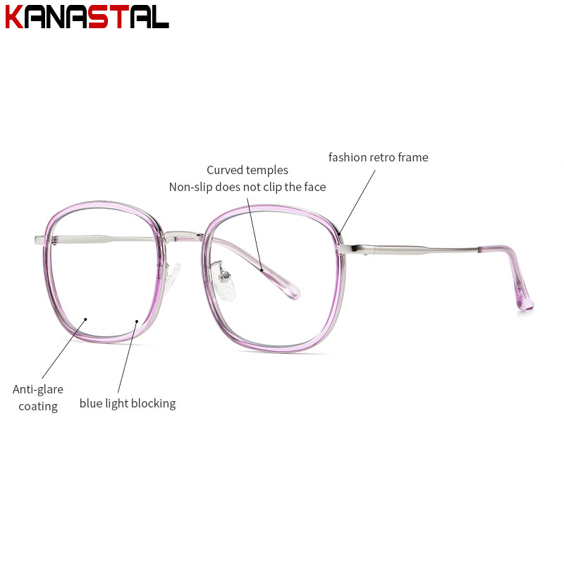 Ženske naočale za čitanje koje blokiraju plavo svjetlo Muške retro TR90 metalne kvadratne okvire za računalne naočale Optičke naočale protiv zračenja