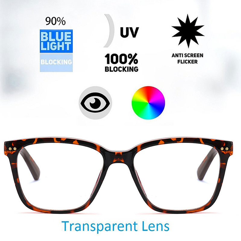 Swanwick uniseks naočale protiv plave svjetlosti za žene prozirne leće tr90 kvadratni okvir naočala muške ženske crne prozirne vruće rasprodaja