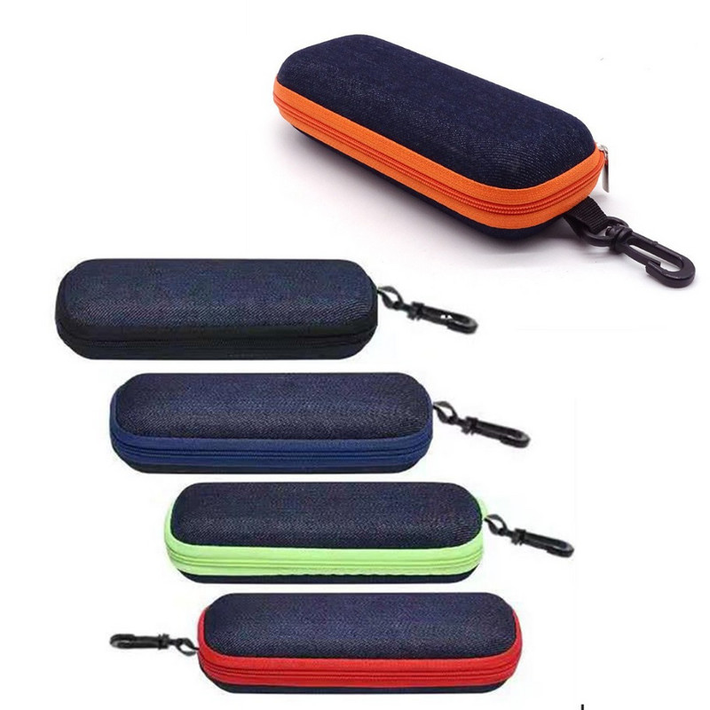 1 komplekts Izturīgas cietās brilles Brilles Saulesbrilles Case Travel Pack Soma Briļļu kastīte Āķis Zils/Melns/Oranžs/Zaļš/Sarkans