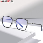 Ženske naočale za računalo koje blokiraju plavo svjetlo Književne muške TR90 metalni poligonalni okvir za naočale Anti-Ray prozirne naočale