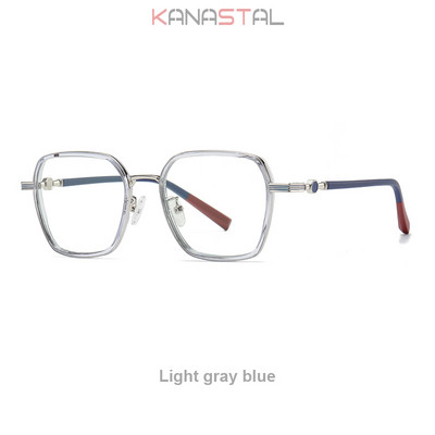 Ženske naočale za računalo koje blokiraju plavo svjetlo Književne muške TR90 metalni poligonalni okvir za naočale Anti-Ray prozirne naočale