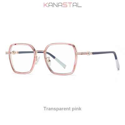 Ženske naočale za računalo koje blokiraju plavo svjetlo Književne muške TR90 metalni poligonalni okvir za naočale Anti-Ray prozirne naočale