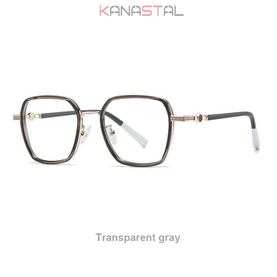 Ženske naočale za računalo koje blokiraju plavo svjetlo Književne muške TR90 metalni poligonalni okvir za naočale Anti-Ray prozirne naočale