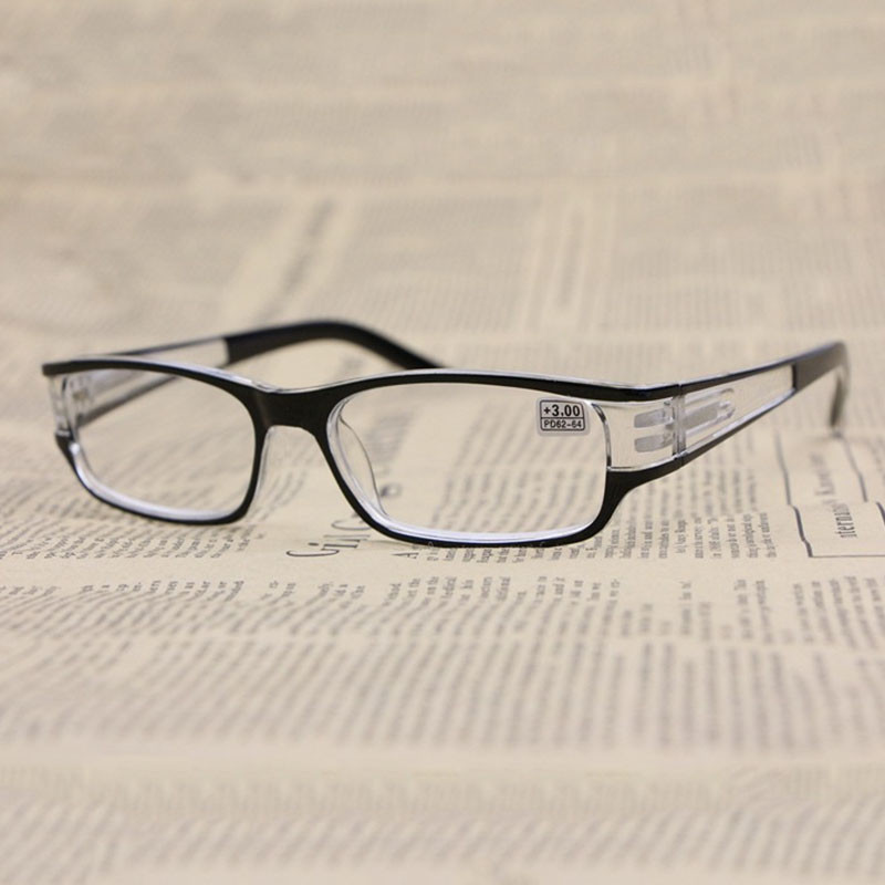 Ženske naočale za čitanje s dalekovidnošću Jednostavne naočale četvrtastog okvira Prozirne leće Muške 1.0 1.5 2.0 2.5 3.0 3.5 4.0 R154