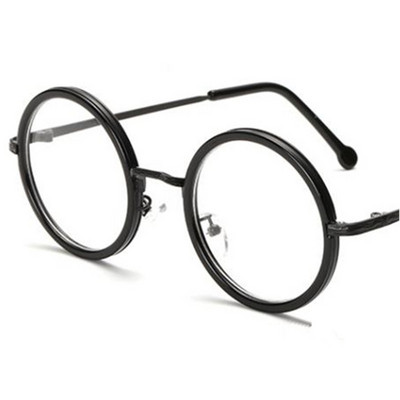 Fashion Optical Glasses Unisex Round Eyeglasses Anti-UV Spectacles Retro Oversize Frame Eyewear
