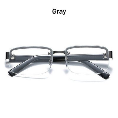 Naočale za čitanje s metalnim poluokvirom od prirodnog kristala Muške četvrtaste staklene naočale Ženske poslovne naočale visoke razlučivosti +0 do 4,0