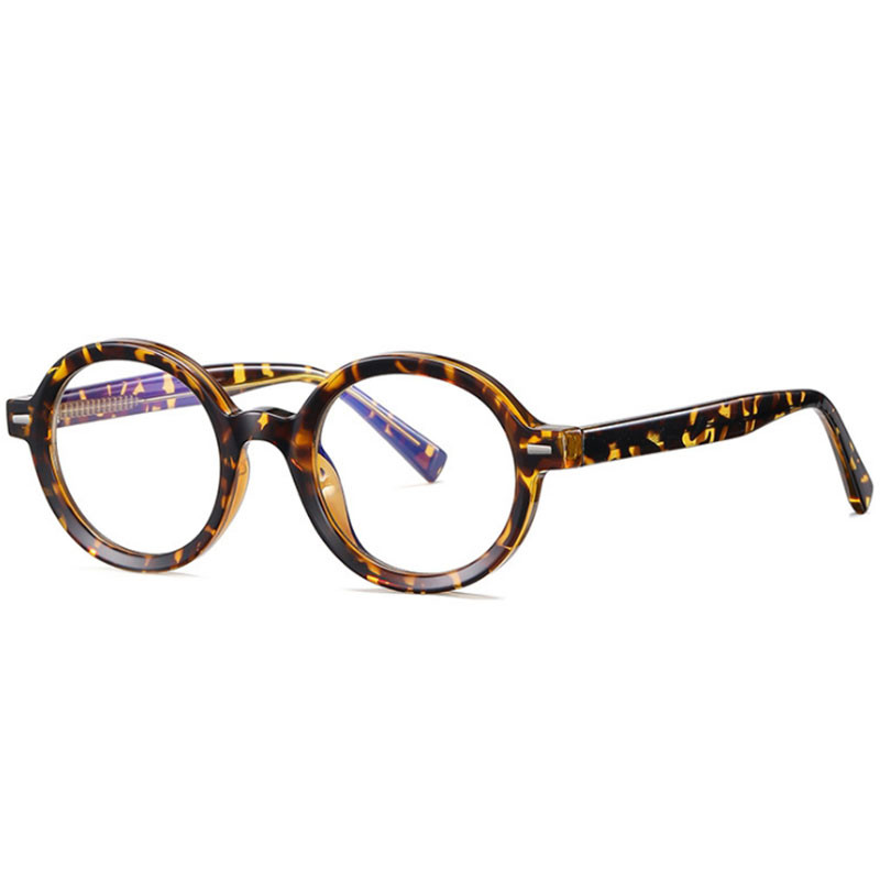 TR90 Anti Blue Light Кръгли пънк рамки за оптични очила Мъже Жени Модни компютърни очила 50792