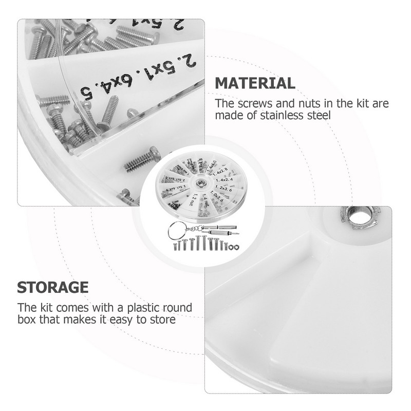 Brilles skrūvējamu acu stiklu komplekti Briļļu remonta briļļu remonta komplekts Briļļu remonta komplekts