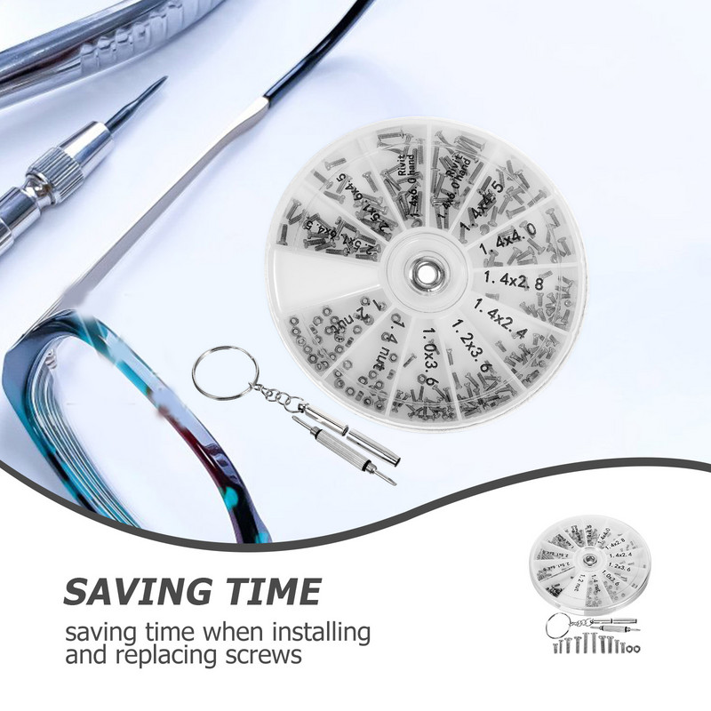 Brilles skrūvējamu acu stiklu komplekti Briļļu remonta briļļu remonta komplekts Briļļu remonta komplekts