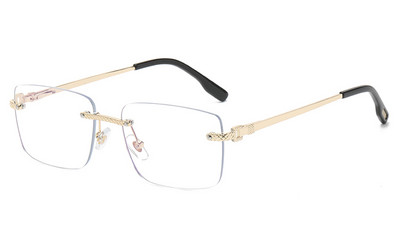 Swanwick barbati ochelari fara rama albastru lumina arc balama patrat ochelari rama femei decor barbati metal auriu unisex