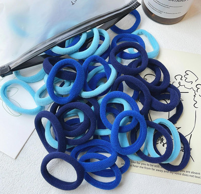 30/50PCS/Set Žene Djevojke Osnovne gumice za kosu Jednostavne jednobojne elastične trake za glavu Užad za kosu Vezice Dodaci za kosu Držač za rep