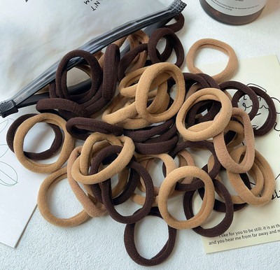 30/50PCS/Set Žene Djevojke Osnovne gumice za kosu Jednostavne jednobojne elastične trake za glavu Užad za kosu Vezice Dodaci za kosu Držač za rep