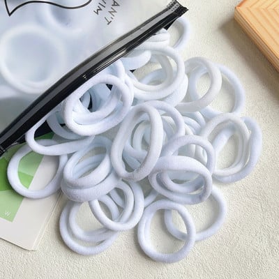 30/50PCS/Set Žene Djevojke Osnovne gumice za kosu Jednostavne jednobojne elastične trake za glavu Užad za kosu Vezice Dodaci za kosu Držač za rep