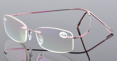 Ultralight TR90 Memory Titanium Rimless Γυαλιά Ανάγνωσης Ανδρικά Γυναικεία Γυαλιά Πρεσβυωπίας +1,0 +1,5 +2,0 έως +3,5 +4,0