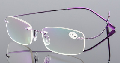 Ultralight TR90 Memory Titanium Rimless Γυαλιά Ανάγνωσης Ανδρικά Γυναικεία Γυαλιά Πρεσβυωπίας +1,0 +1,5 +2,0 έως +3,5 +4,0