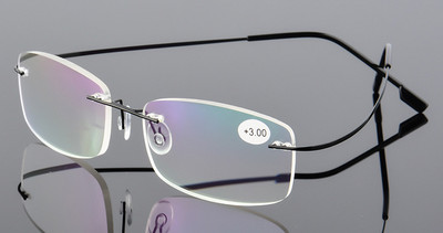 Ultralight TR90 Memory Titanium Rimless Γυαλιά Ανάγνωσης Ανδρικά Γυναικεία Γυαλιά Πρεσβυωπίας +1,0 +1,5 +2,0 έως +3,5 +4,0