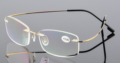 Ultralight TR90 Memory Titanium Rimless Γυαλιά Ανάγνωσης Ανδρικά Γυναικεία Γυαλιά Πρεσβυωπίας +1,0 +1,5 +2,0 έως +3,5 +4,0