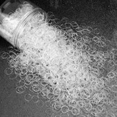 1000kom/komplet slatkih prozirnih jednokratnih elastičnih traka za kosu za djevojčice, držač za konjski rep, prsten za kosu, gumene trake, dodaci za kosu